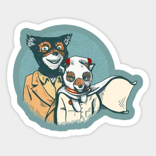 Family Foxes Sticker